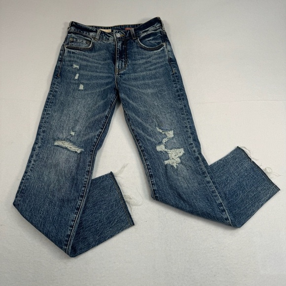 Pilcro And The Letterpress Vintage Stretch Jeans Womens 26 Medium Blue Mid Rise - Picture 1 of 14